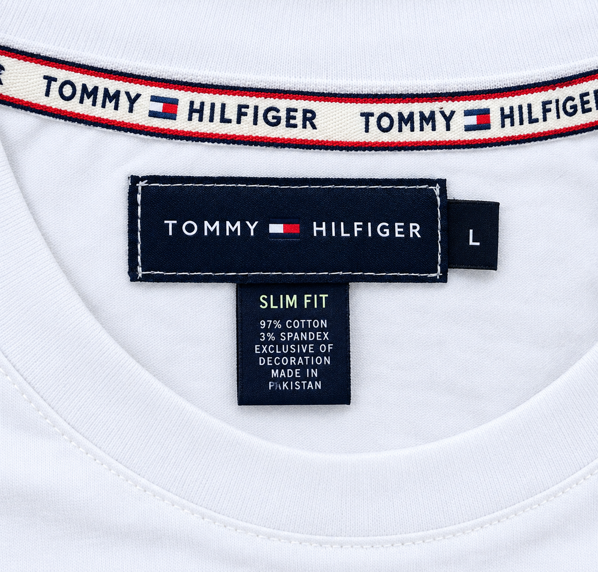Tommi White Embroidery Down Shoulder 100% Cotton T-Shirt