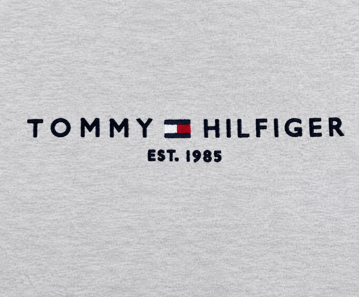 Tommi Grey embroidery Down Shoulder 100% Cotton T-Shirt