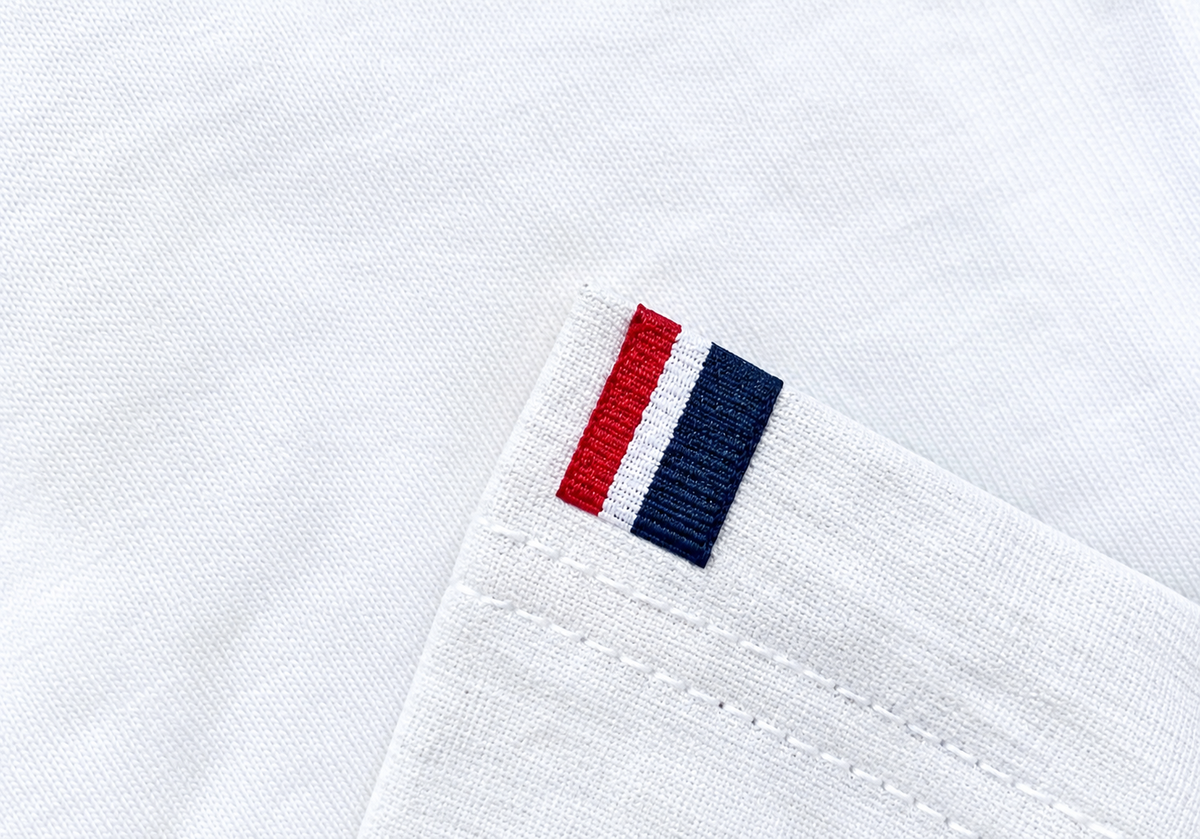 Tommi White Embroidery Down Shoulder 100% Cotton T-Shirt